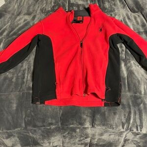 Boys red spider zip-up
